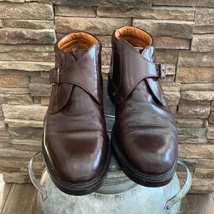 Giorgio Brutini Brown Men's Leather
Buckle Ankle Boots Size 9.5M